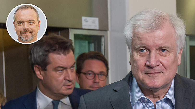 Ziemlich beste Feinde? Markus Söder mit Andreas Scheuer und Horst Seehofer während einer Sitzung des CSU-Vorstands in der CSU-Parteizentrale im Juni.