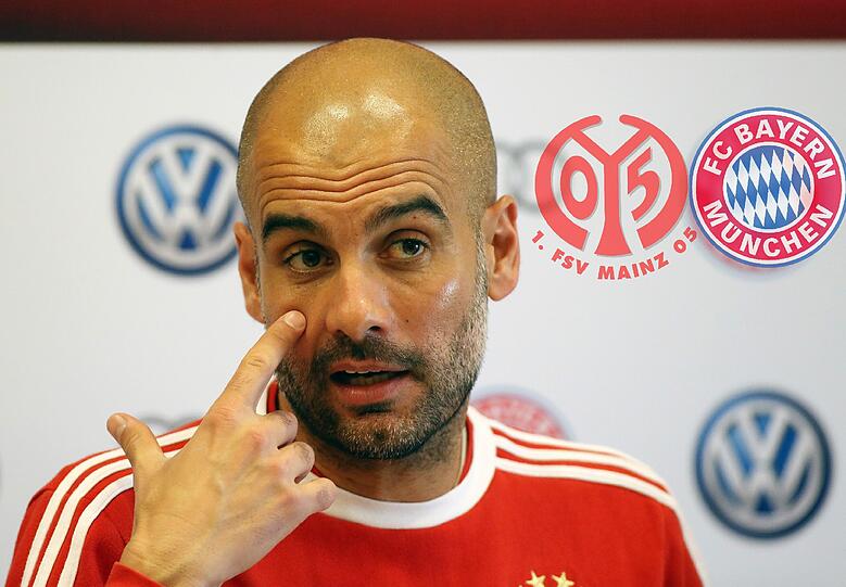 Pep Guardiola vor dem Spiel gegen den FSV Mainz.