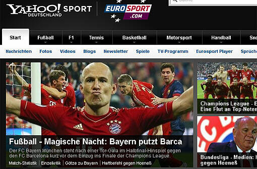 "Eine magische Nacht", berichtet Eurosport