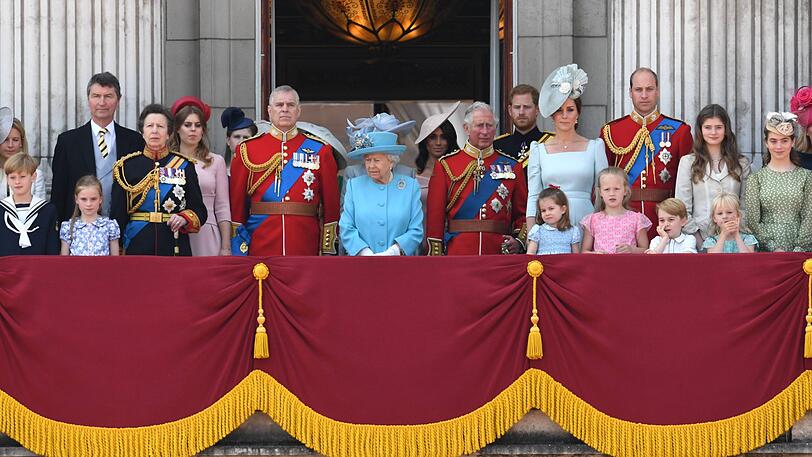 Die royale Familie auf dem Balkon des Buckingham Palace.