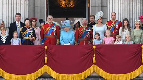 Die royale Familie auf dem Balkon des Buckingham Palace.