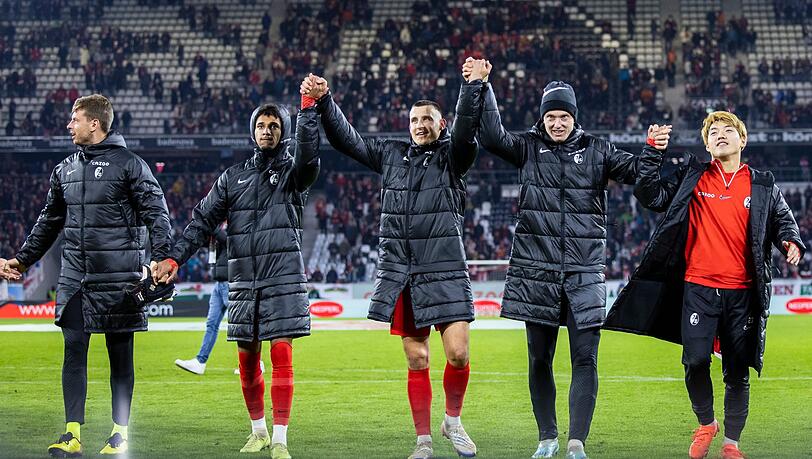 Feierstimmung im Breisgau: Der SC Freiburg überwintert auf dem zweiten Tabellenplatz.