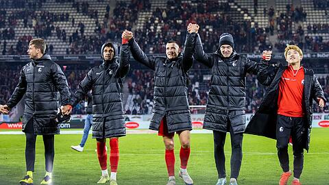 Feierstimmung im Breisgau: Der SC Freiburg überwintert auf dem zweiten Tabellenplatz.