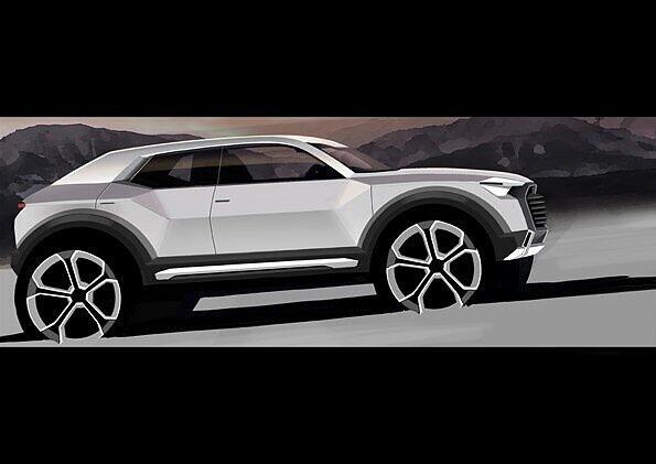 Na gut, genau so wie auf der Visualisierung wird der Audi Q1 nicht ausschauen, wenn er ab 2016 in Ingolstadt vom Band rollt.