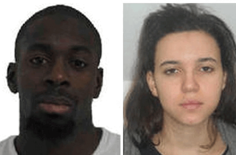 Mit diesem Bild fahndet die französische Polizei nach Amedy Coulibaly und Hayat Boumeddiene.