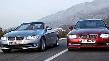 Dezent aufgefrischt wurde von BMW das Frontdesign von 3er Cabrio und Coupé. Dezent aufgefrischt wurde von BMW das Frontdesign von 3er Cabrio und Coupé.