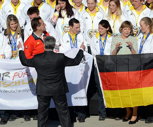 Sie sind wieder in München angekommen: Die Olympia-Stars aus Sotschi.