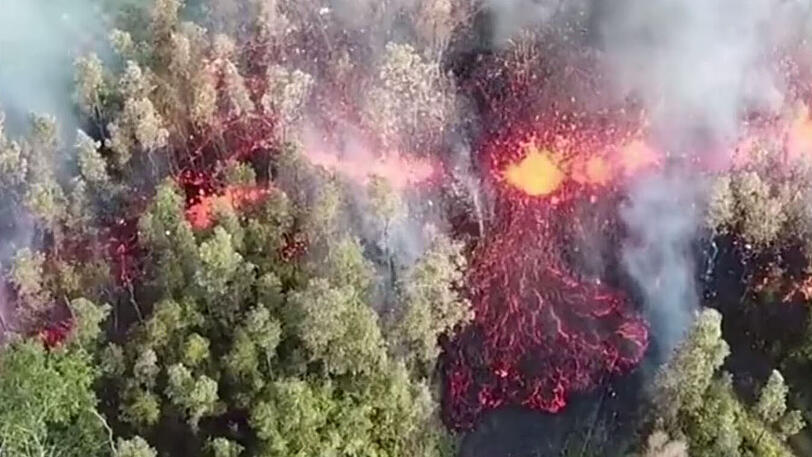 Spektakuläre Bilder: Der Kilauea-Vulkan auf Hawaii zeigt seine zerstörerische Kraft.