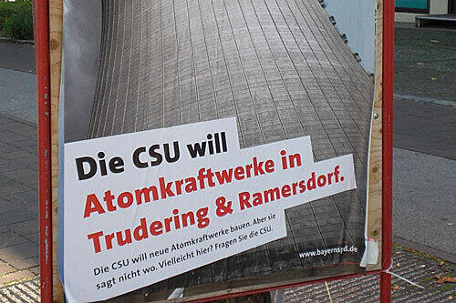 Die Wahlplakate der SPD setzen voll auf Atom-Angst.