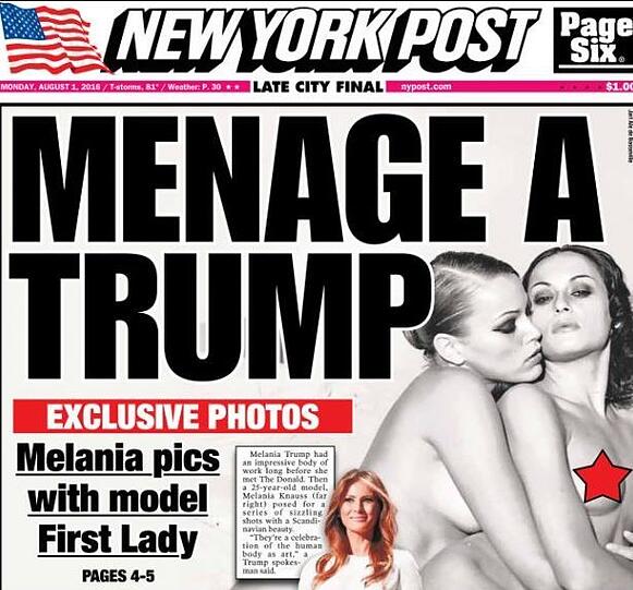 Die Ausgabe vom August: Melania Trump bei einem intimen Shooting mit einer Blondine.