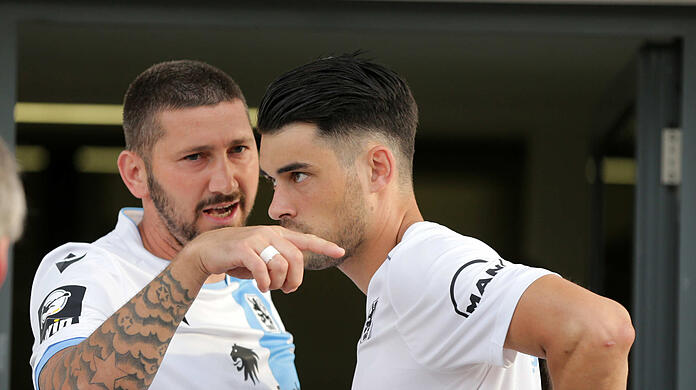 Verstehen sich privat ziemlich gut: Sascha Mölders und Ex-Löwe Aaron Berzel.