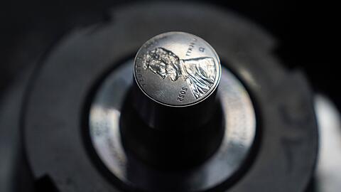 Diese Matrize zum Prägen von Pennys wird künftig nicht mehr gebraucht.