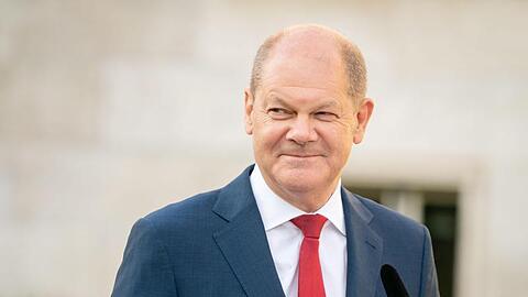 Olaf Scholz (SPD), Bundesminister der Finanzen, gibt ein Statement ab. Foto: Kay Nietfeld/dpa