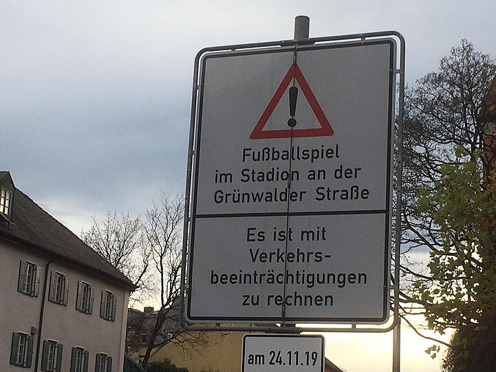 Wegen des Lokalderbys im Grünwalder Stadion ist am Sonntag mit Straßensperren in Giesing zu rechnen.