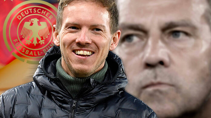 Folgt Julian Nagelsmann (l.), wie beim FC Bayern auch beim DFB-Team auf Hansi Flick (r.)?