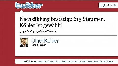 Mit diesem Tweet von SPD-Mann Ulrich Kelber kam das Wahlergebnis unter die Leute.