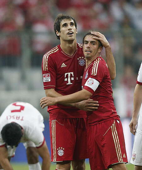 An seinem 24. Geburtstag darf 40-Millionen-Transfer Javi Martínez zum ersten Mal für die Bayern spielen. In der 77. Minute löst er Schweinsteiger ab - und beeindruckt mit einem Pass.
