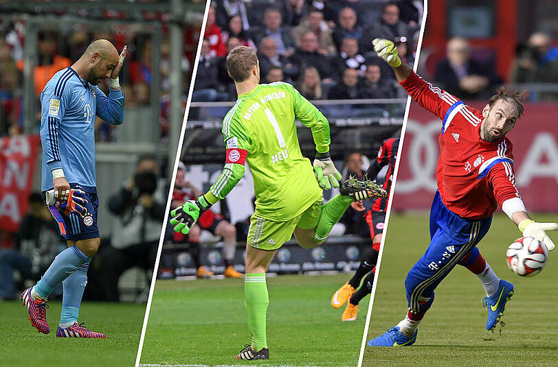 Die AZ zieht Bilanz für die Bayern-Torhüter: Pepe Reina (l.), Manuel Neuer und Tom Starke.