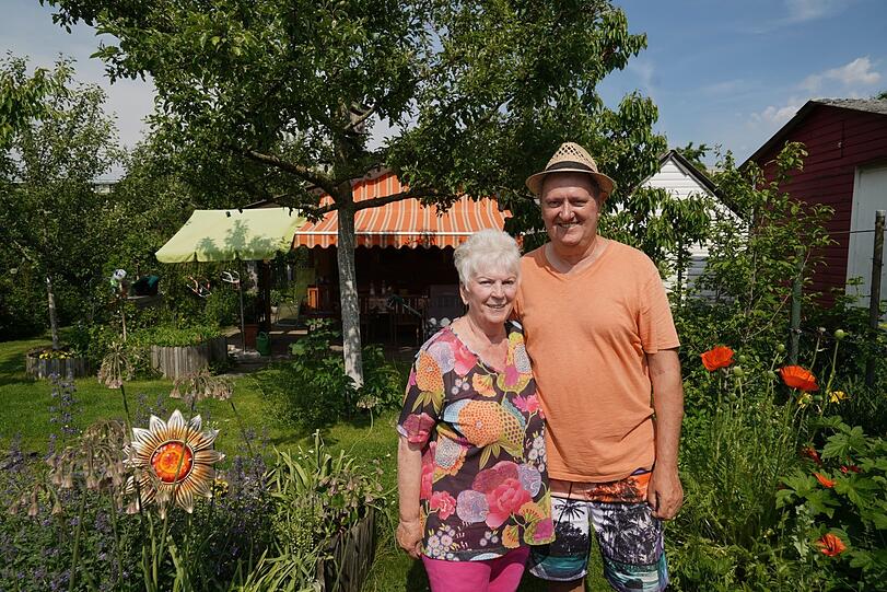 246 Quadratmeter Schrebergarten-Idylle mit Gartenhäusl: Christa und Sepp Heimann aus Neuhausen verbringen ihr Leben schon seit einigen Jahren hier in Gern.