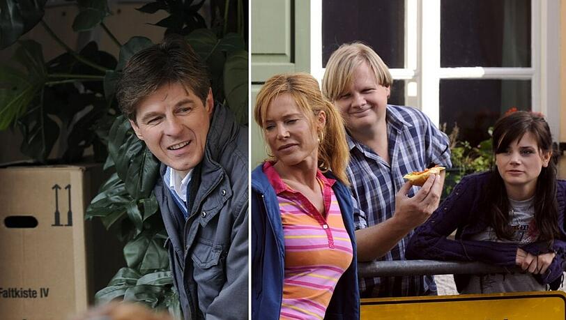 Ehemalige "Dahoam is Dahoam"-Stars (v.l.): Apotheker Roland Bamberger (Horst Kummeth), Trixi Preissinger (Doreen Dietel), Max Brunner (Michael A. Grimm) und Saskia Brunner (Joyce Ilg).