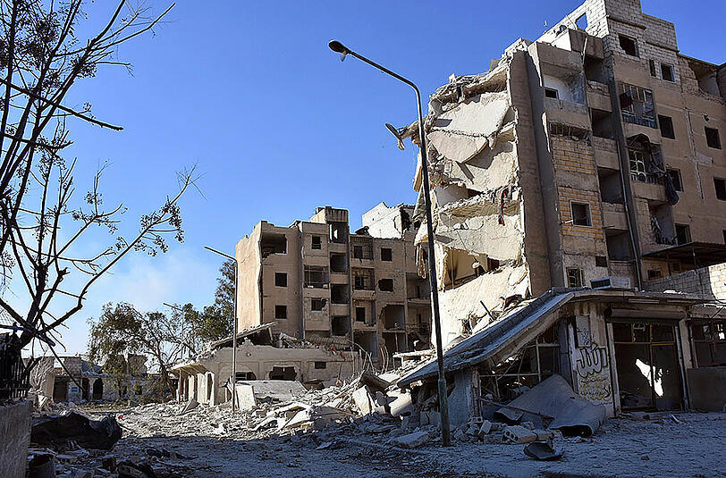 Trümmerfeld Aleppo: Die einst blühende Metropole wurde durch den Bürgerkrieg fast vollständig zerstört.