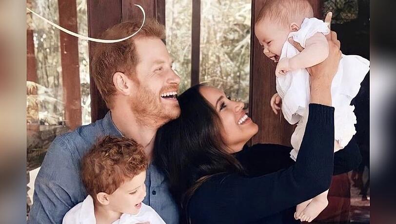 Prinz Harry und Herzogin Meghan mit ihren beiden Kindern Archie und Lilibet.