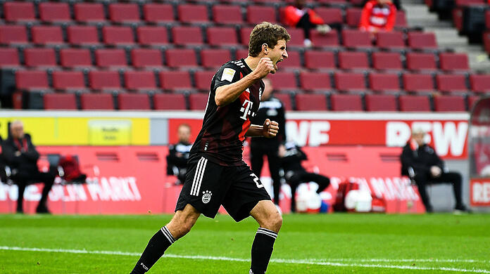 Thomas Müller stellt einen Vereinsrekord ein.