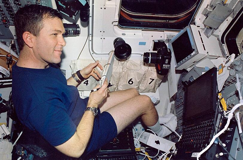Ein Foto aus dem Januar 2003: Astronaut Rick D. Husband an Bord der "Columbia".