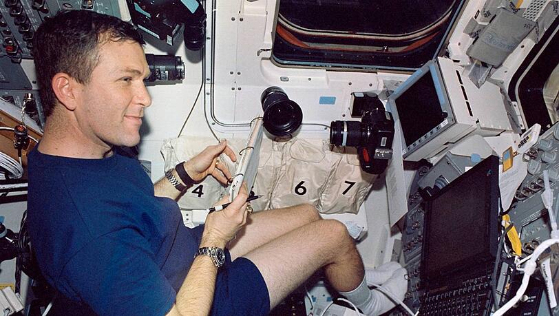 Ein Foto aus dem Januar 2003: Astronaut Rick D. Husband an Bord der "Columbia". Ein Foto aus dem Januar 2003: Astronaut Rick D. Husband an Bord der "Columbia".