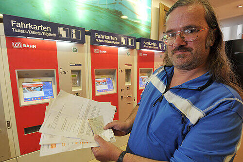 Walter Schindler ist sauer auf die Deutsche Bahn. Bonuspunkte werden ihm aufs Bayern-Ticket nicht angerechnet.