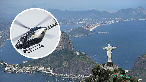 Mit einem Hubschrauber sucht die Polizei Rio nach den wertvollen Containern ab. Mit einem Hubschrauber sucht die Polizei Rio nach den wertvollen Containern ab.