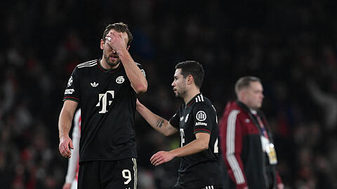Bayern-Torjäger und Tottenham-Legende Harry Kane musste gegen seinen Erzrivalen Arsenal eine bittere Niederlage hinnehmen.