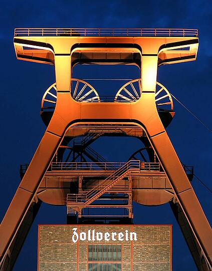 Platz 14: Essen (1 Prozent). Blick auf den Zollverein.
