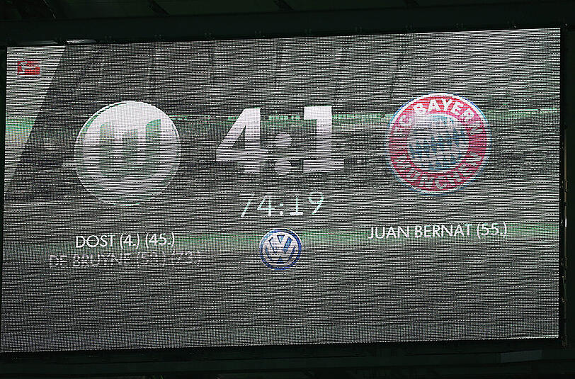 30. Januar 2015, 18. Bundesliga-Spieltag: 1:4 beim VfL Wolfsburg