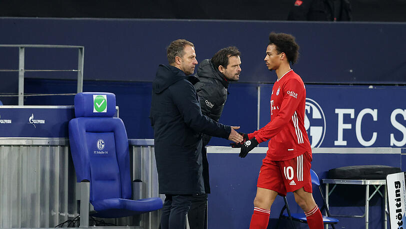 Leroy Sané haderte nach der Auswechslung auf Schalke mit seiner Leistung.