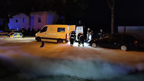 Bei dem Transporter trat  medizinischer Sauerstoff aus.