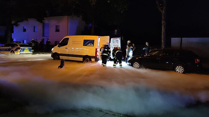 Bei dem Transporter trat  medizinischer Sauerstoff aus.