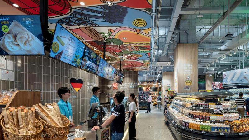 Blick in eine der neuen Aldi-Filialen in Shanghai. Blick in eine der neuen Aldi-Filialen in Shanghai.