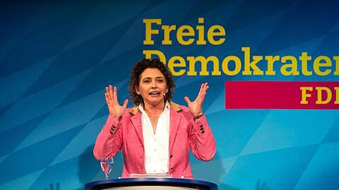 Nicola Beer, Spitzenkandidatin für die Europawahl, sieht die kommende Europawahl als eine Richtungsentscheidung. Foto: Sina Schuldt/Archiv