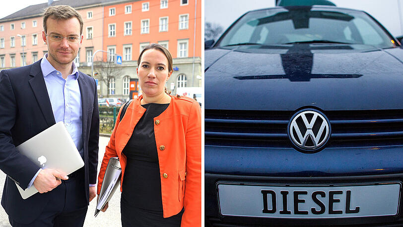 Jan-Eike Andresen und Lene Kohl zu Myright haben am Montag am Landgericht die Klage gegen VW eingereicht.