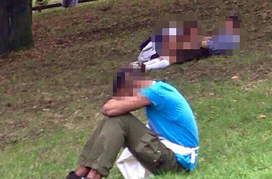 Oral-Sex auf dem Kotzhügel. Dieses Foto geht seit einigen Tagen viral.