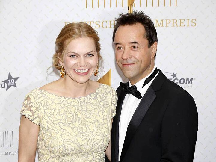 Anna Loos und Jan Josef Liefers bei der Verleihung des Deutschen Filmpreises 2014