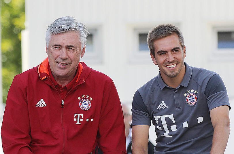 Der Coach und sein Kapitän: Carlo Ancelotti (links) und Philipp Lahm.
