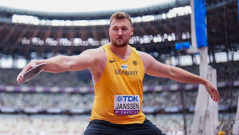 Diskuswerfer Henrik Janssen hat auf Wettbewerbe bei der Leichtathletik-WM in Tokio gewettet. (Archivbild) Diskuswerfer Henrik Janssen hat auf Wettbewerbe bei der Leichtathletik-WM in Tokio gewettet. (Archivbild)