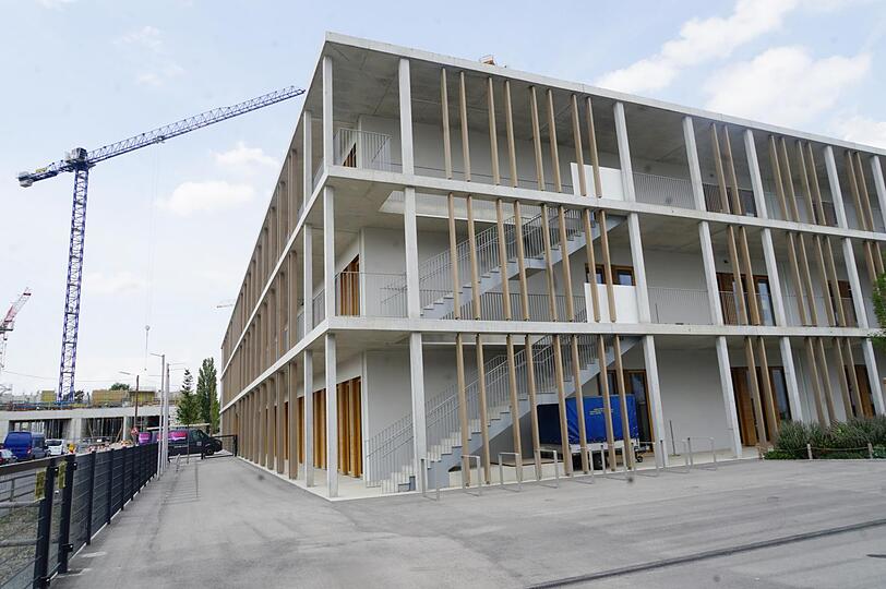 Platz für mehr Wohnungen in München: Hier in Oberföhring wird jetzt in die Höhe gebaut.