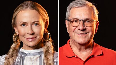 Jenny Elvers und Jan Hofer stellen sich zusammen mit zehn weiteren VIP-Kandidaten der kulinarischen Herausforderung bei "Promi Taste" (ab 8. April, 20:15 Uhr, Sat.1 und Joyn).