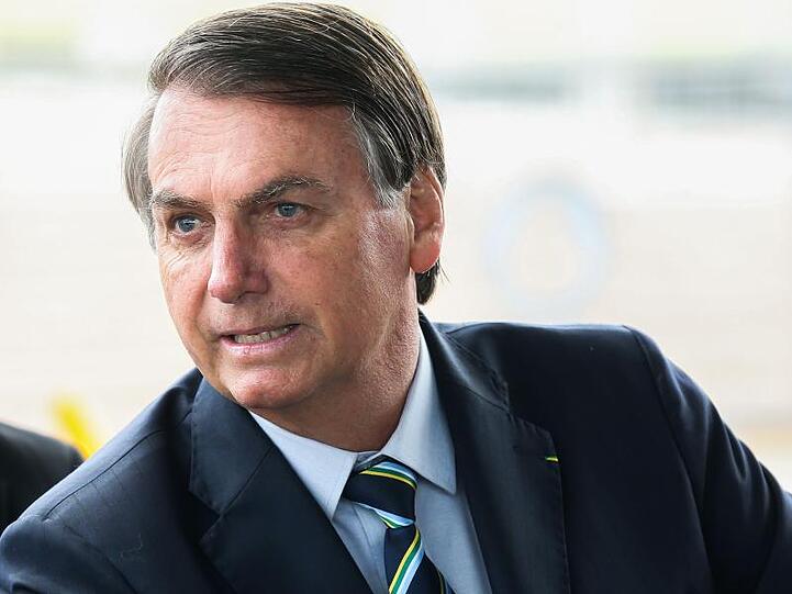 Brasiliens Präsident Jair Bolsonaro bei einem Auftritt vor der Präsidentenresidenz in Brasilia.