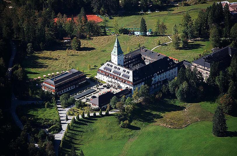 Das bald wohl best bewachte Schloss: Elmau in Oberbayern.