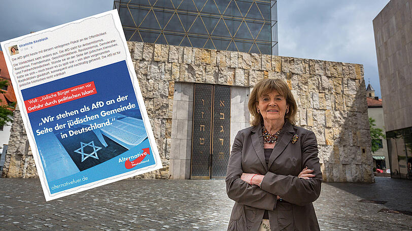 Mit der Wahrheit habe dieses AfD-Plakat nichts zu tun, stellt Charlotte Knobloch, Präsidentin der Israelitischen Kultusgemeinde München und Oberbayern, auf Facebook klar.