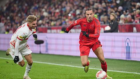 Viel Einsatz, wenig Ertrag: Leroy Sané (r.), hier im Duell mit Ex-Löwe Leandro Morgalla im Salzburg-Trikot.